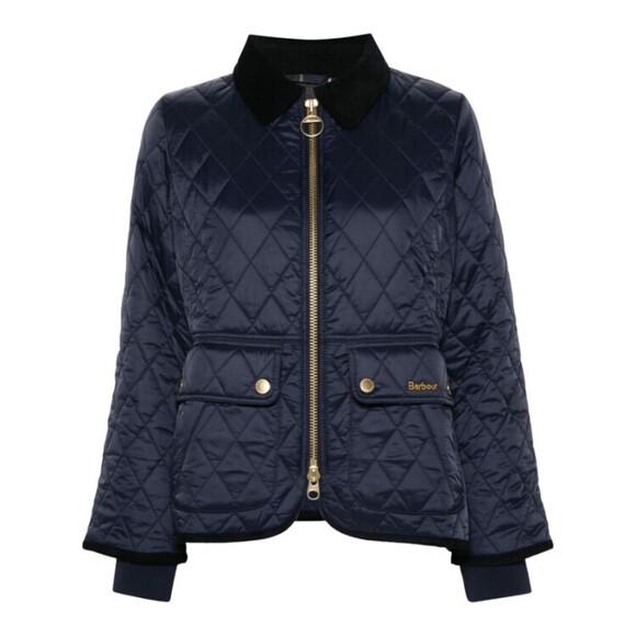 Barbour Jackets & Blazers - Barbour Quilted Blue Jacket With Diamond Pattern And Velvet Accents - NWT